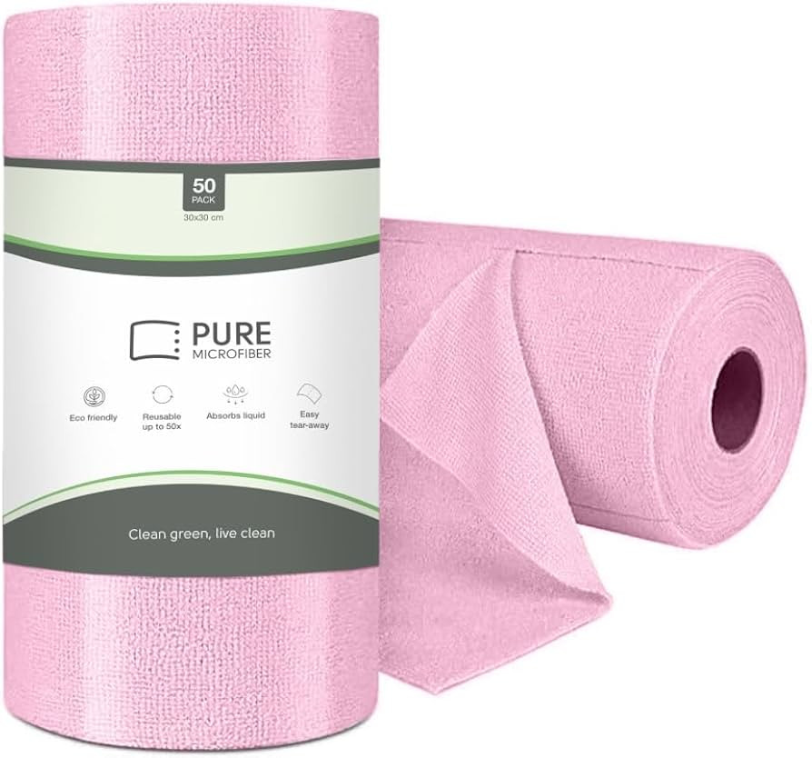 Reusable Paper Towel - Microfiber Cleaning Cloth Roll, Lint-Free, Non-Abrasive, Highly Absorbent,... | Amazon (US)