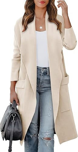 ANRABESS Women's Long Cardigan Sweater 2024 Fall Fashion Casual Oversized Knit Open Front Coatiga... | Amazon (US)