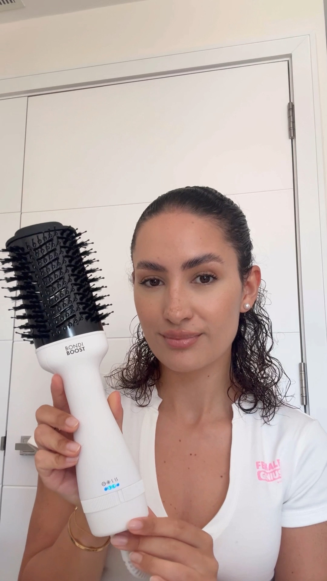 Trying Color Wow Money Mist, BondiBoost Heat Protect Spray and BondiBoost Blowout Brush PRO ✨ bondiboost, airwrap, Dyson, curly hair, hair routine, blowout, blow dry, color wow, 