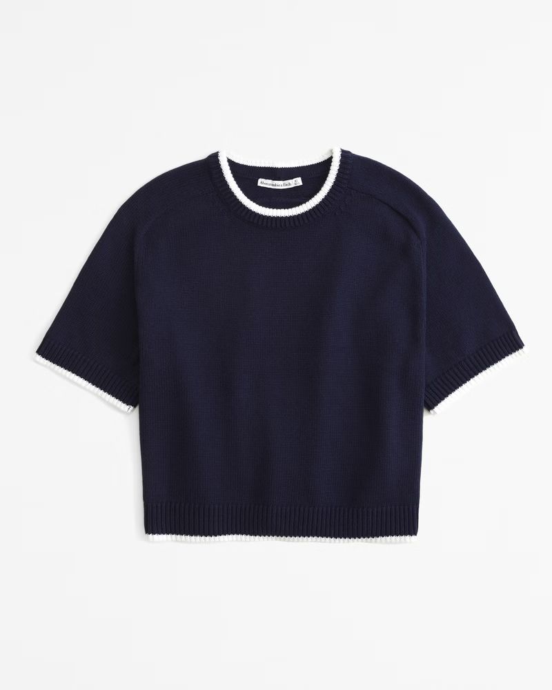 Women's The A&F Madeline Crew Sweater Tee | Women's 25% Off All Tees | Abercrombie.com | Abercrombie & Fitch (US)