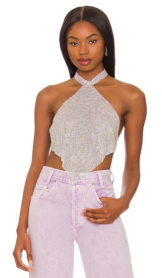 Chain Top in Silver | Revolve Clothing (Global)