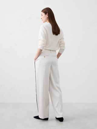 Straight Ultra High-Rise Satin Trouser | Banana Republic Factory