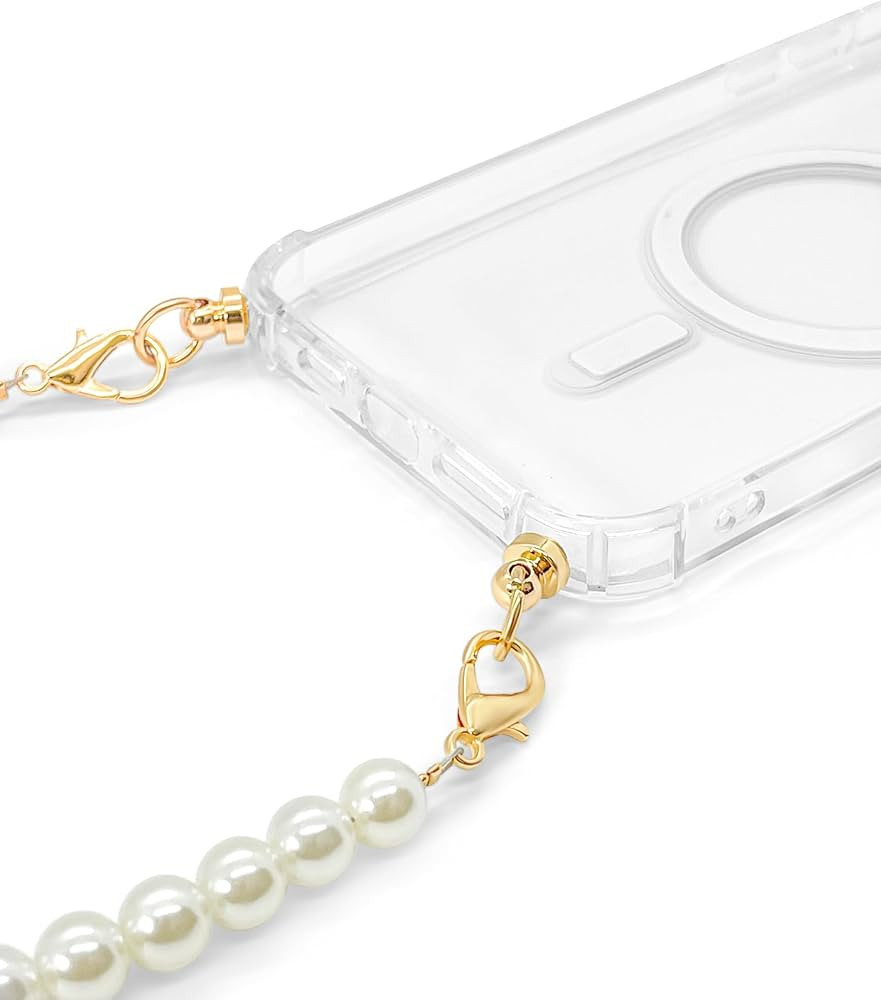 Aporia - MagSafe Clear Case with Pearl Wristlet Strap | Compatible for MagSafe iPhone 14 Pro Max ... | Amazon (US)