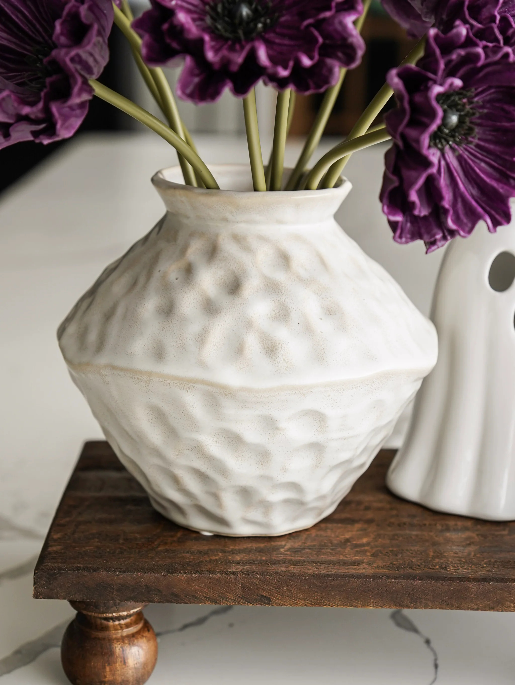 Verona Ceramic Dimple Vase | MJHome