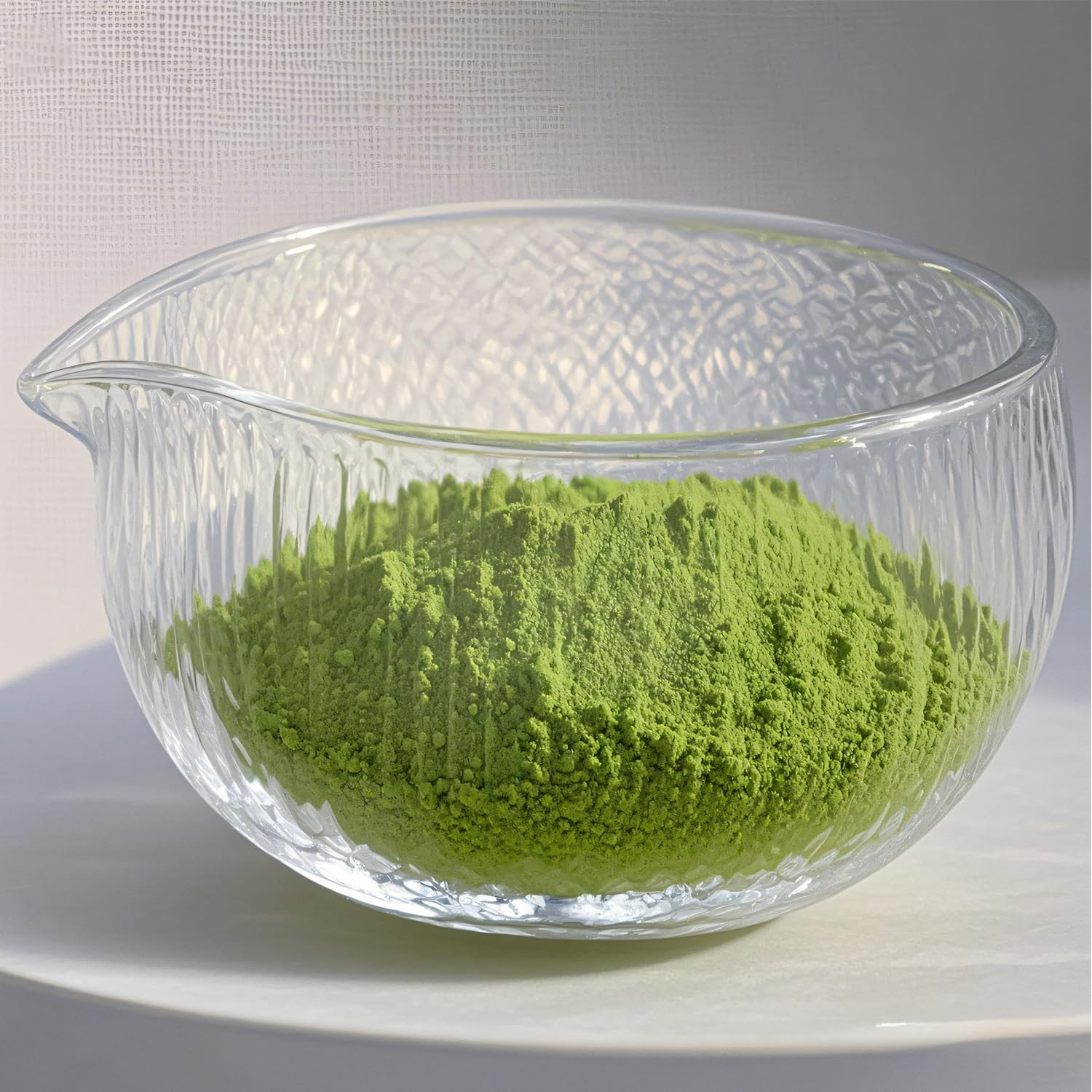 Textured Glass Matcha Bowl With Spout,1 Pack Handmade Clear Glass Chawan Matcha Green Tea Whisk B... | Amazon (US)