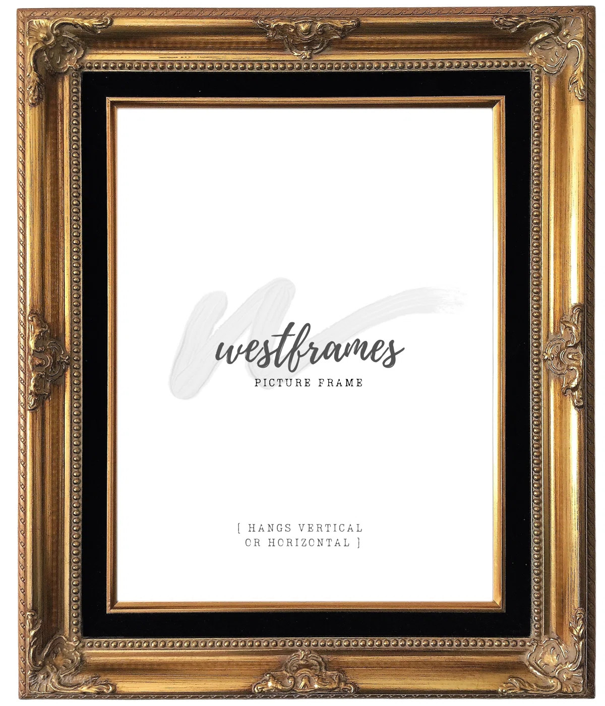 Estelle Antique Gold Leaf Wood French Baroque Picture Frame | Wayfair North America