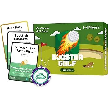 Booster Golf On-Course Golf Game - 100 Interactive Playable Cards - Perfect Golf Gift for Any Gol... | Amazon (US)
