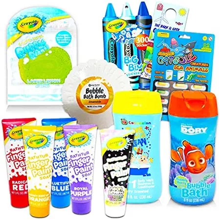 Crayola Bath Super Set -- 5 Crayola Bath Paint Soap Tubes, 5 Bath Pens, 3  Bubble Bath Tubes (13 Pc Set)