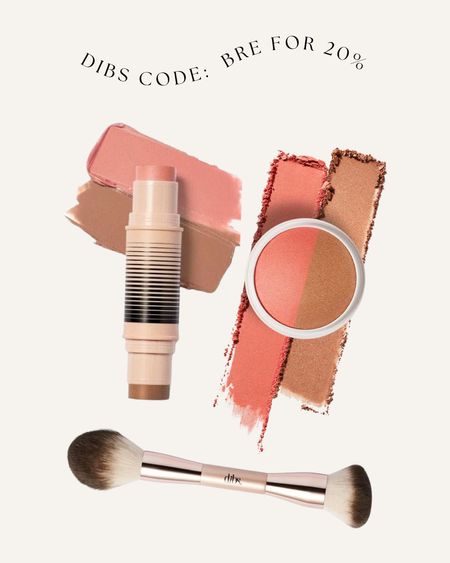 BRE for 20% off right now!! The bronzer I use daily! Super creamy and light you can layer it really well and it blends so great with this brush. Truly such a good brush for powder (fluffy side) and creams (compact side) I like both of these shades! I tend to use the darker one when I’m more tan. A little goes a long way! It’s what I use for bronzer/contour in most of my makeup vids. Powder blush shade starstruck! 