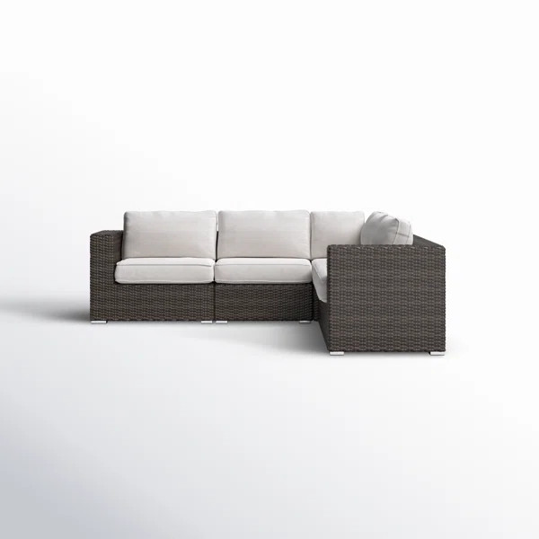 Marine 94'' Wicker Outdoor Patio Sectional | Wayfair North America
