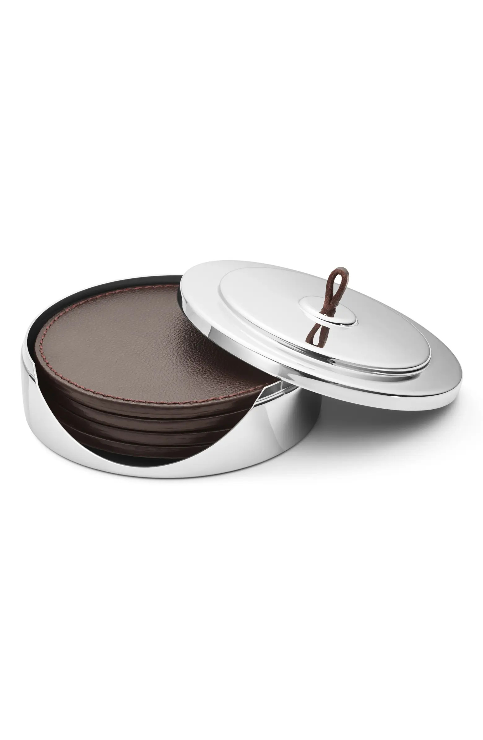 Manhattan Leather Coaster & Case Set | Nordstrom