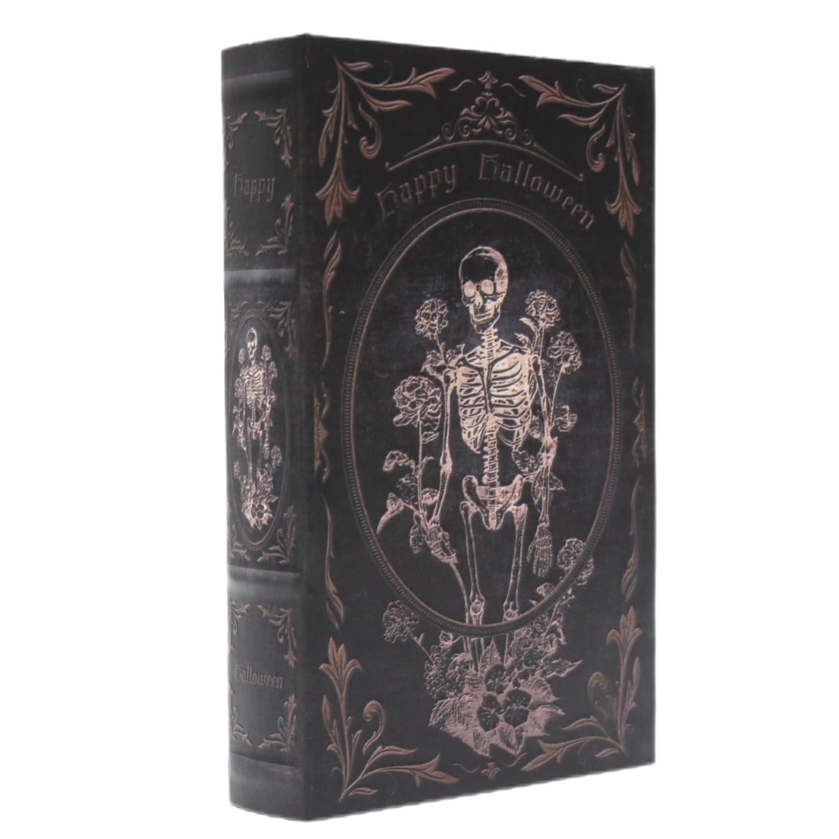 Decorative Vintage Book-Shaped Trinket Storage Box - Halloween Skull Embossed Pattern, Gothic Style Decorated Fake Book Box - Halloween Decoration -24A-002 | Amazon (US)