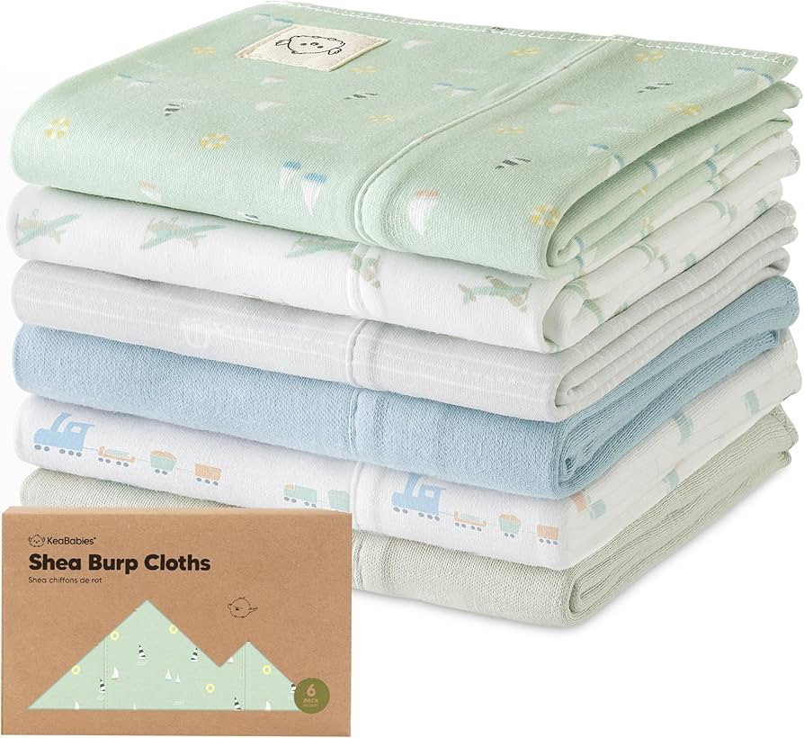 Organic Burp Cloths Baby Boy, Girl - 6-Pack Large Cotton Burping Cloths for Babies, Spit Up Rags,... | Amazon (US)