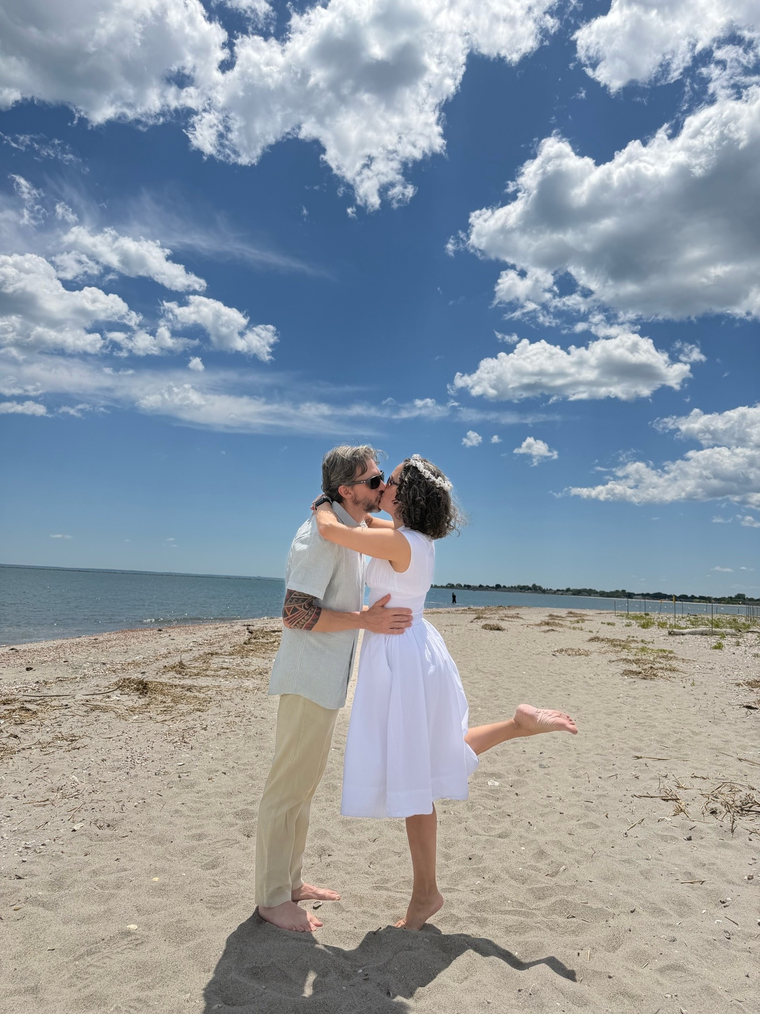 Anniversary beach photos, I wore a white dress from Anthropologie.

#LTKdayinmylife #LTKSeasonal #LTKOver40