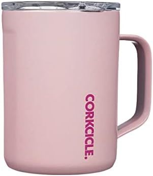 Corkcicle Coffee Mug - Triple-Insulated Stainless Steel Cup with Handle, 16 oz, Cotton Candy | Amazon (US)