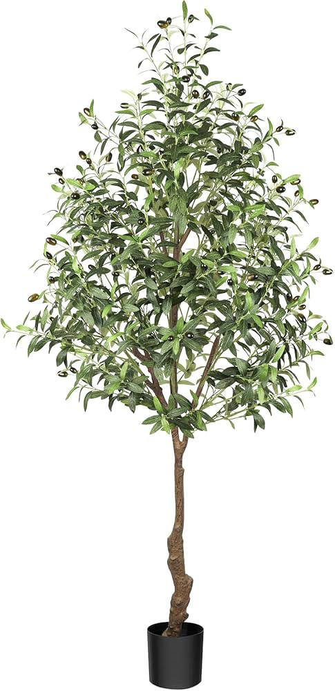 ONME Faux Olive Tree, 6ft Olive Trees Artificial Indoor with Realistic Leaves and Fruits, Artific... | Amazon (US)