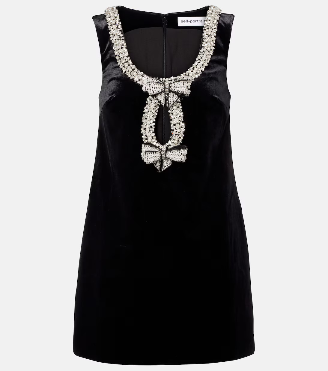 Crystal-embellished velvet minidress | Mytheresa (INTL)