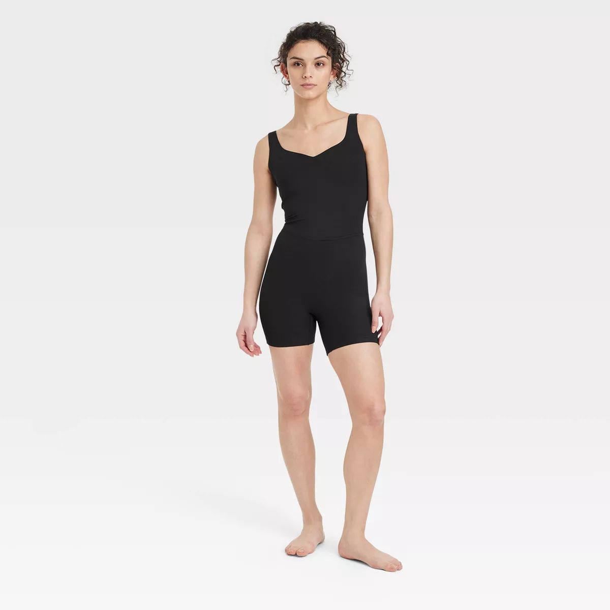 Women's Brushed Sculpt Rib Short Active Bodysuit - All In Motion™ | Target