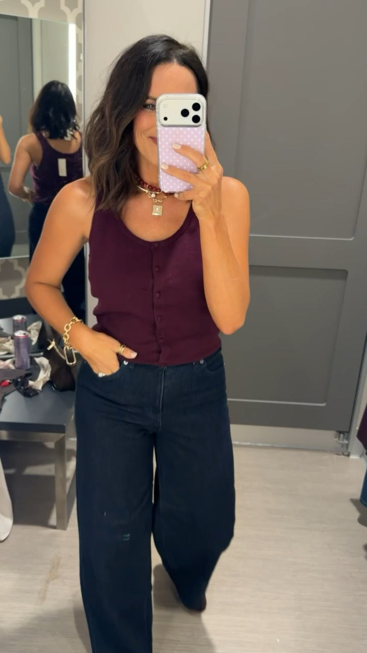 this burgundy tank + dark wash denim combo from Target may just be my favorite fall look👏🏻 such an easy everyday outfit!

@Target 
xs/2

#TargetFinds #TargetFashion #TargetStyle #TargetOutfit #FallFashion #FallStyle #FallOutfits #AffordableFashion #EverydayStyle #LTKCreator #LTKFashion