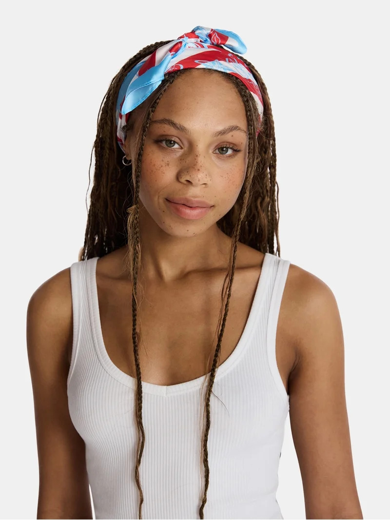 No Boundaries Women's Americana Print Square Scarf | Walmart (US)