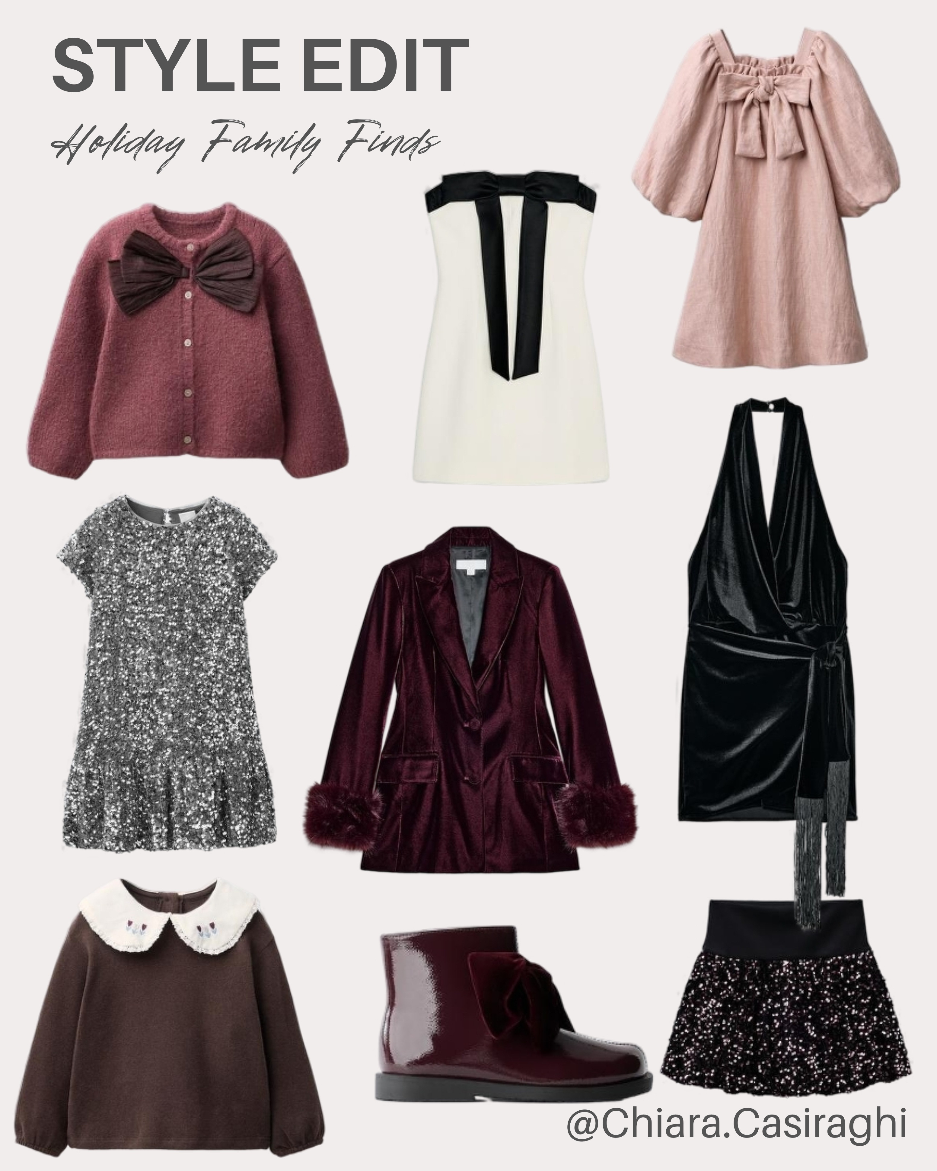 Time to get festive! My ultimate Holiday Family Finds Style Edit is here! I've rounded up the coziest PJs, chic outfits, and adorable accessories for everyone perfect for photos and Christmas morning! Tap to shop all the family holiday magic! #HolidayStyle #FamilyFinds #ChristmasOutfits #FamilyPJs #FestiveFashion #ShopTheLook #HolidayInspo #LTKFamily 

 #LTKHoliday #LTKdayinmylife #LTKootd