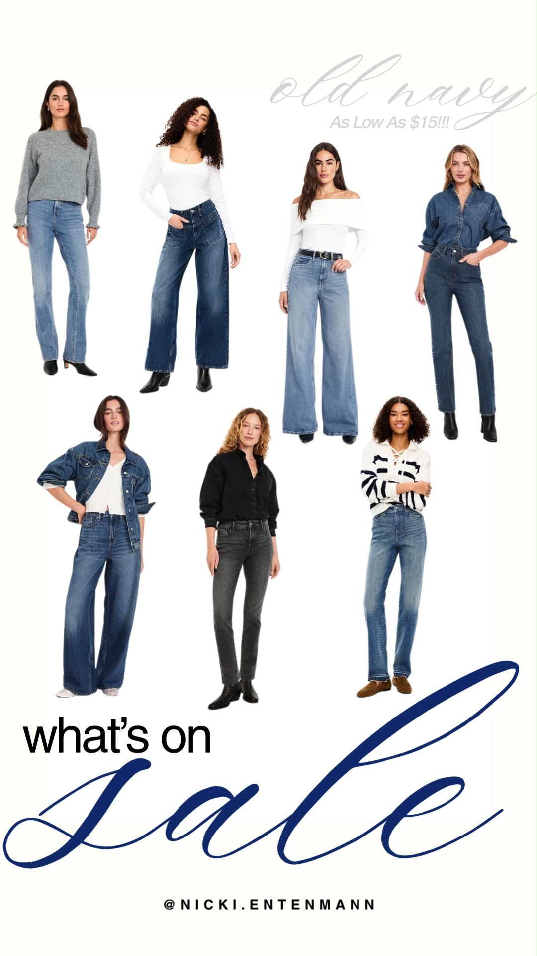 Give your denim drawer a serious upgrade with Old Navy’s latest sale. From classic straight-legs to the perfect wide-leg fit, you can score these must-have styles for as low as $15. Whether you're dressing them up with heels or keeping it casual with your favorite sneakers, these jeans are the ultimate everyday essential.

#oldnavystyle #oldnavyfinds #denimdeals #jeanssale #salealert #affordablefashion #everydaystyle #capsulewardrobe #springfashion #ootdinspo 

 #LTKootd #LTKSaleAlert #LTKTravel