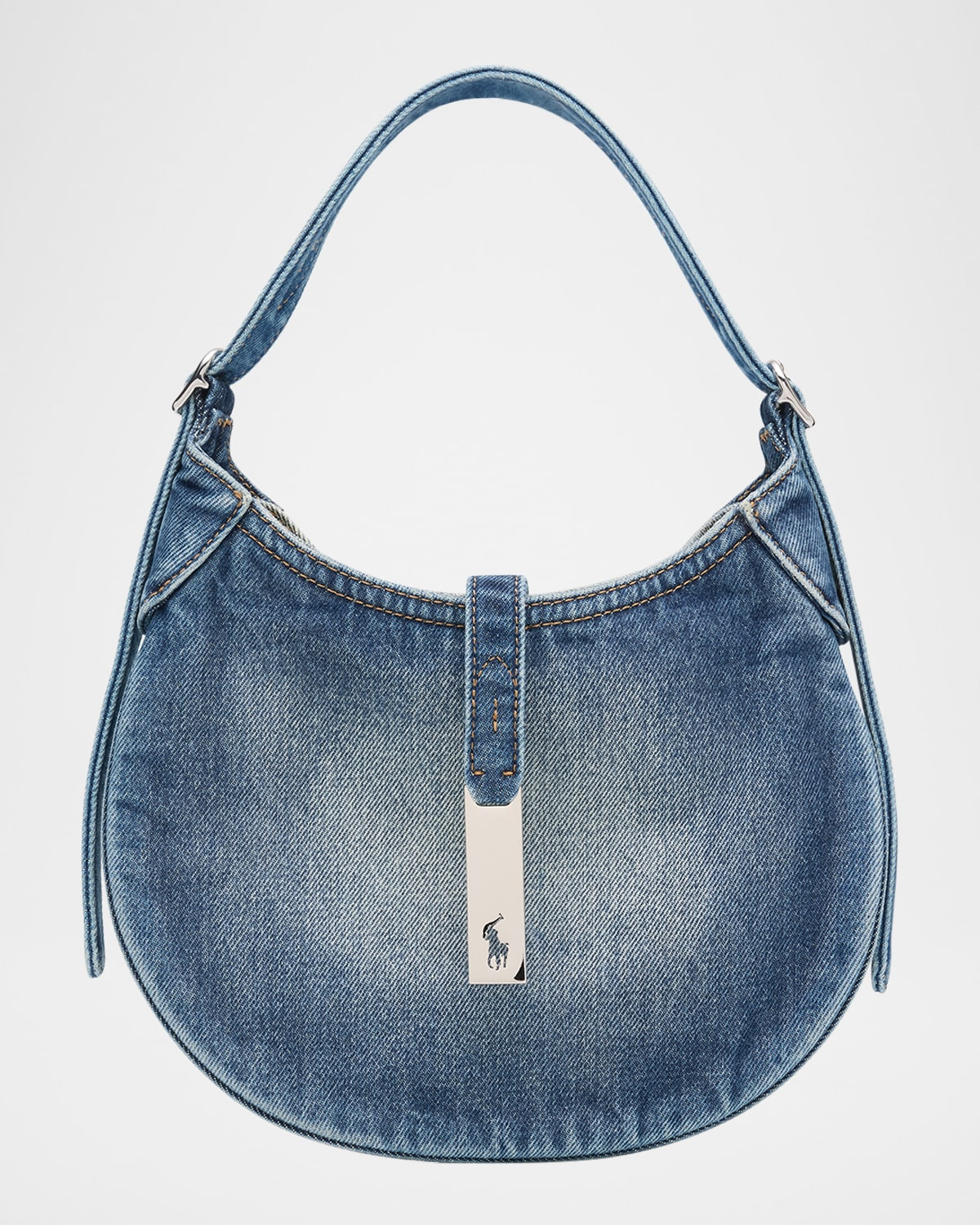 Polo ID Denim Shoulder Bag | Neiman Marcus