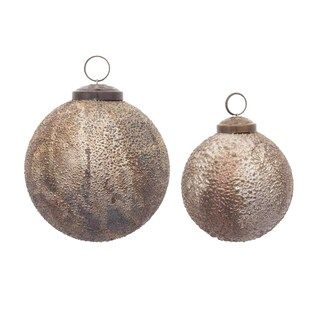Melrose 12ct Rustic Brown Bubbled Glass Christmas Ball Ornaments 4" (100mm) | Michaels | Michaels Stores