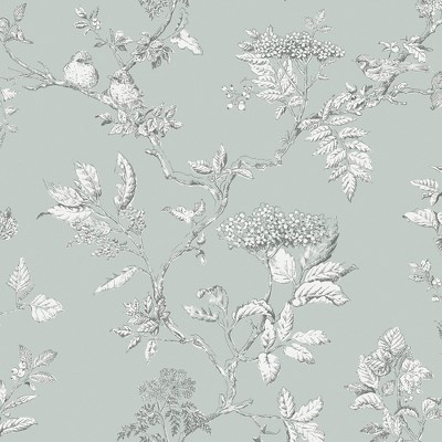 Laura Ashley Elderwood Duck Egg Wallpaper | Target