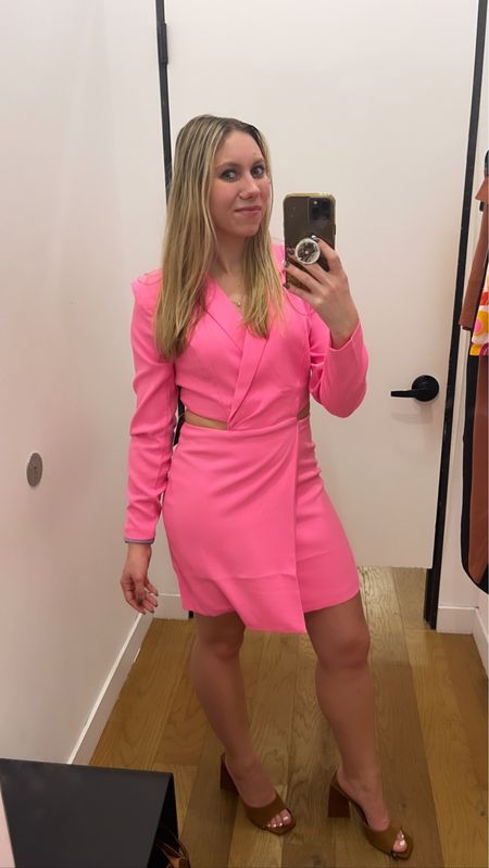 This cut-out pink blazer dress is stunning for spring!!!!! Wearing a small, which was a little snug. I’d size up one 

#LTKSeasonal #LTKshoecrush #LTKSale