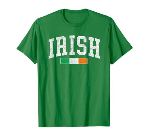 Vintage Irish Flag St Patricks Day Retro Ireland Souvenir T-Shirt | Amazon (US)