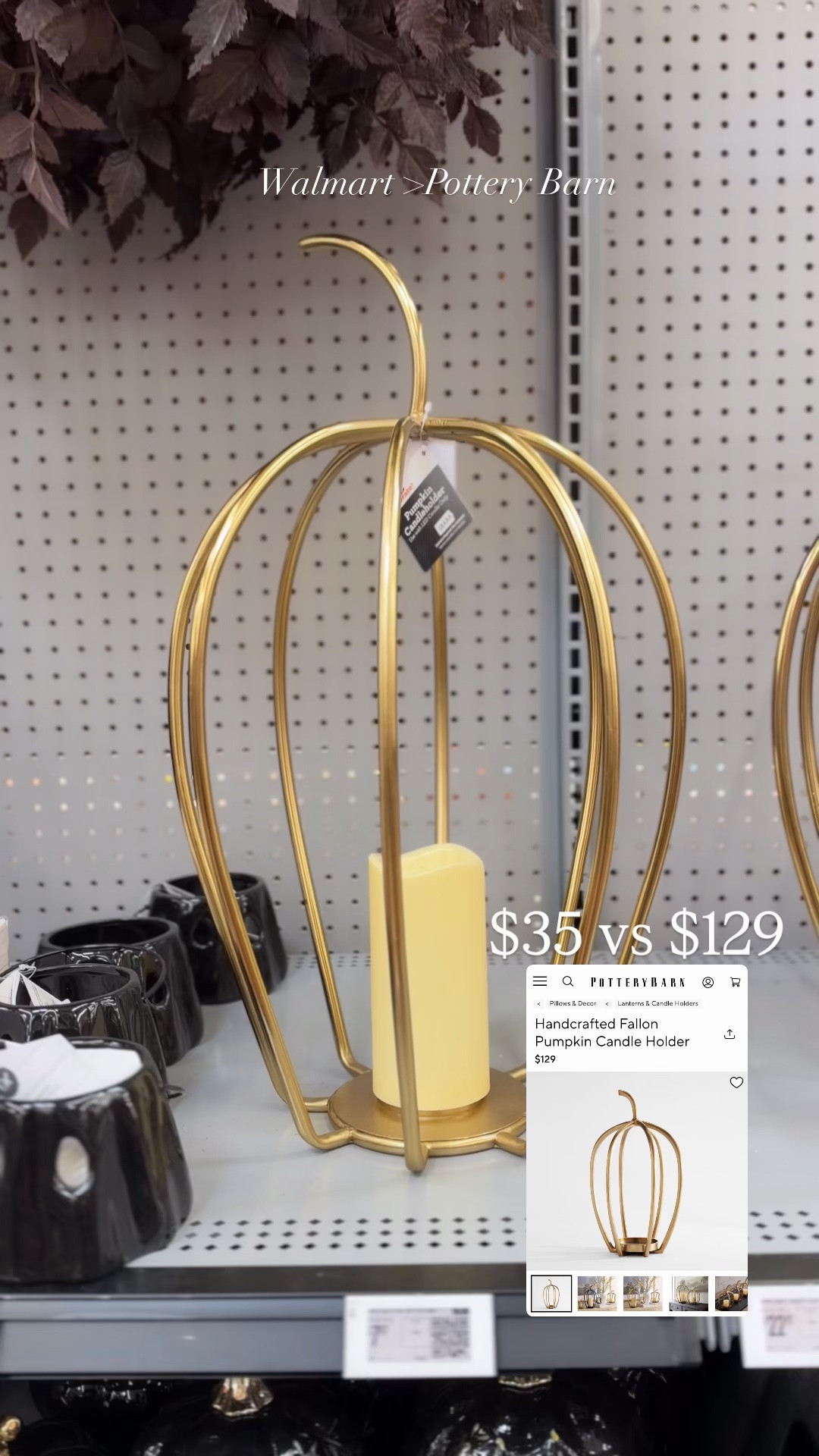 @Walmart vs @Pottery Barn metal pumpkins for fall porch decor 
$35 vs $129 and the Walmart one comes with candle 
Fall decor 🎃

#LTKSeasonal #LTKHome