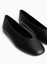 Black High Vamp Ballerina Shoes 5 | Tu Clothing