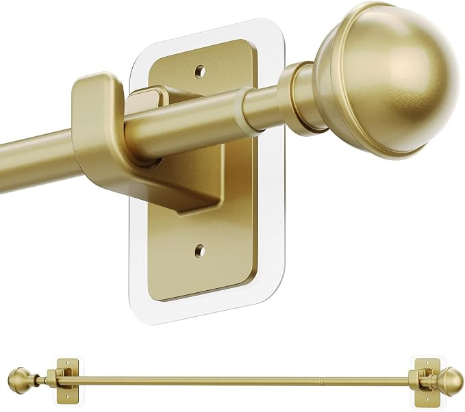 ENJOYBASICS No Drill Curtain Rods for Window 28 to 60 Inches, 5/8 Inch Diameter Renter Friendly D... | Amazon (US)