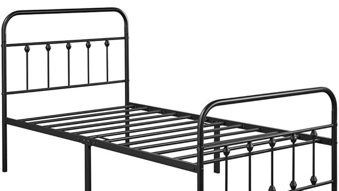 Yaheetech Classic Metal Platform Bed Frame Mattress Foundation with Victorian Style Iron-Art Head... | Amazon (US)