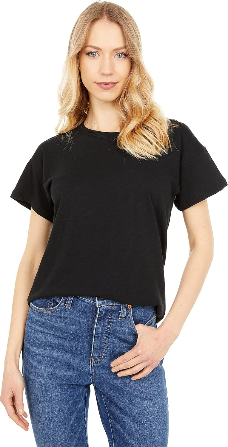 Madewell Women's Whisper Cotton Rib Crewneck Tee | Amazon (US)