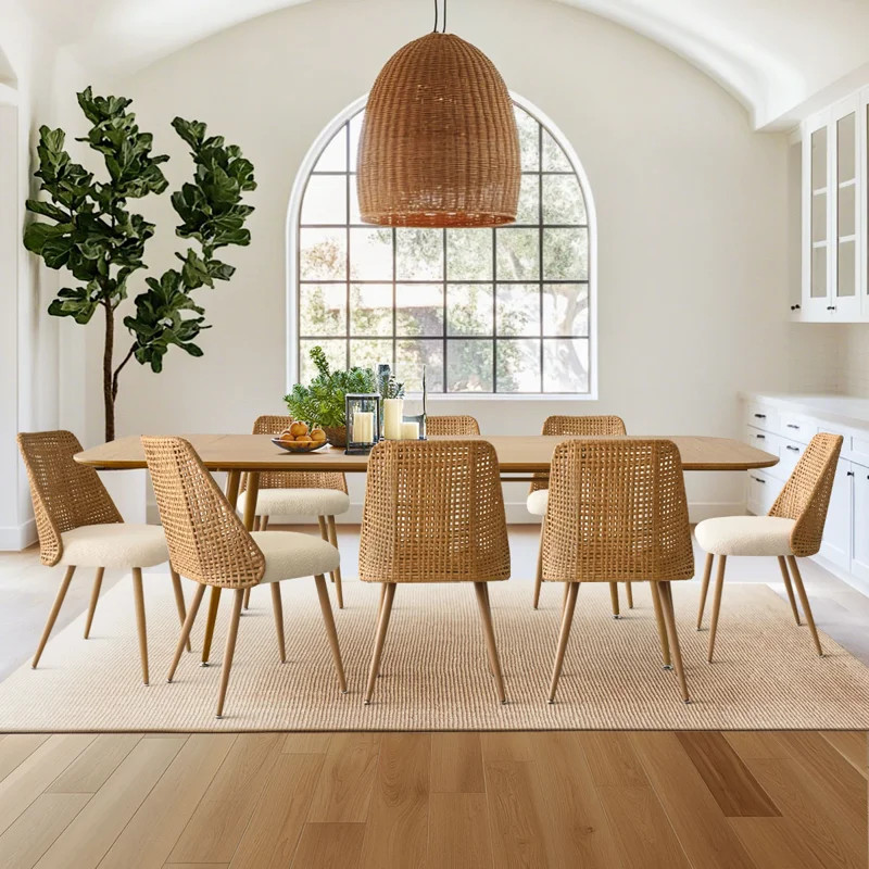 Atkins 8-Person Extendable Boucle Dining Set | Wayfair North America