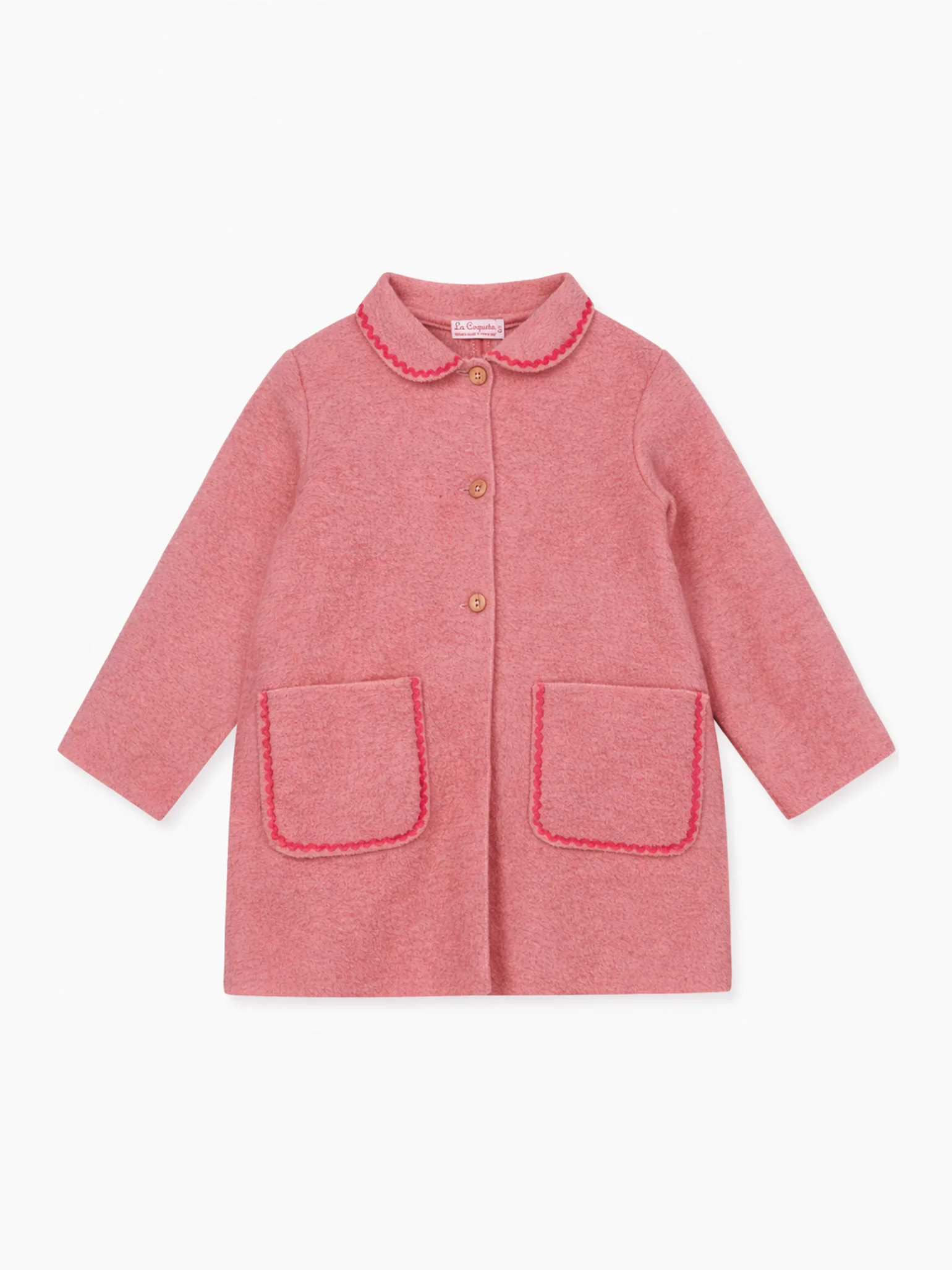 Pink Henrietta Girl Coat | La Coqueta (US)