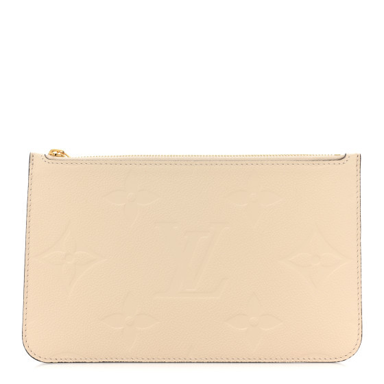 LOUIS VUITTON Empreinte Monogram Giant Neverfull MM Pochette Cream | FASHIONPHILE | FASHIONPHILE (US)