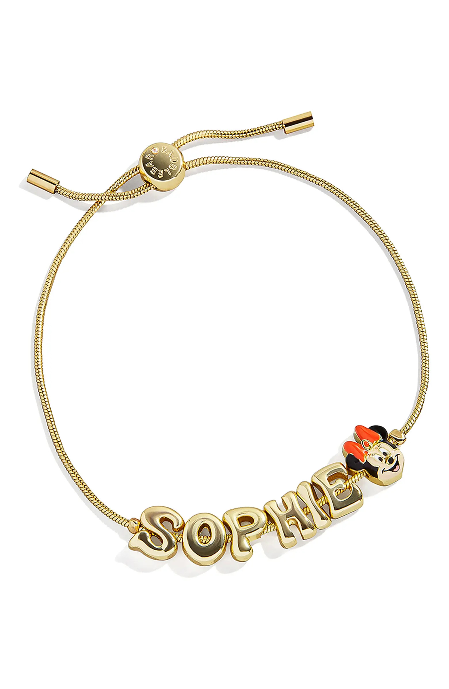 BaubleBar Personalized Disney® Bubble Charm Slider Bracelet | Nordstrom | Nordstrom