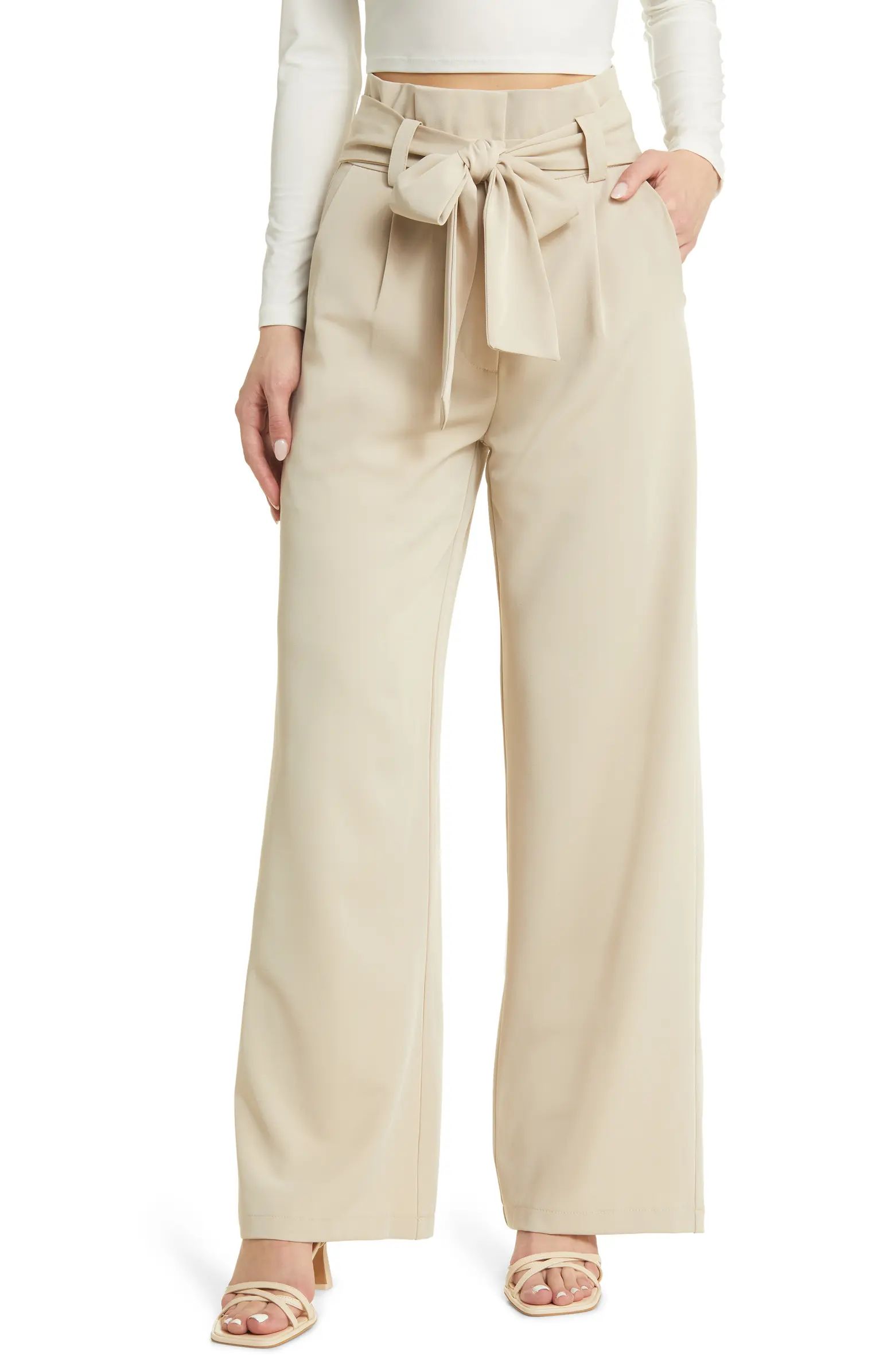 Kieran Belted Paperbag Waist Pants | Nordstrom