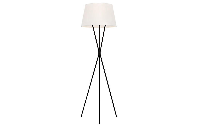 Penny Floor Lamp, Aged Iron | One Kings Lane