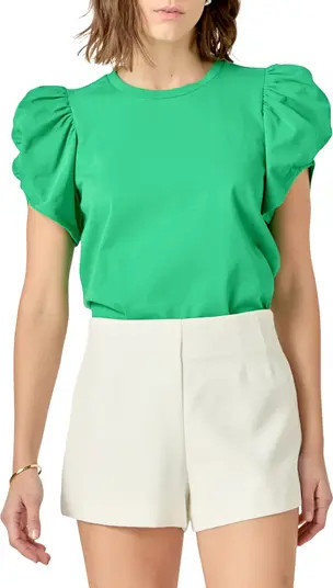 Gathered Sleeve Knit Top | Nordstrom