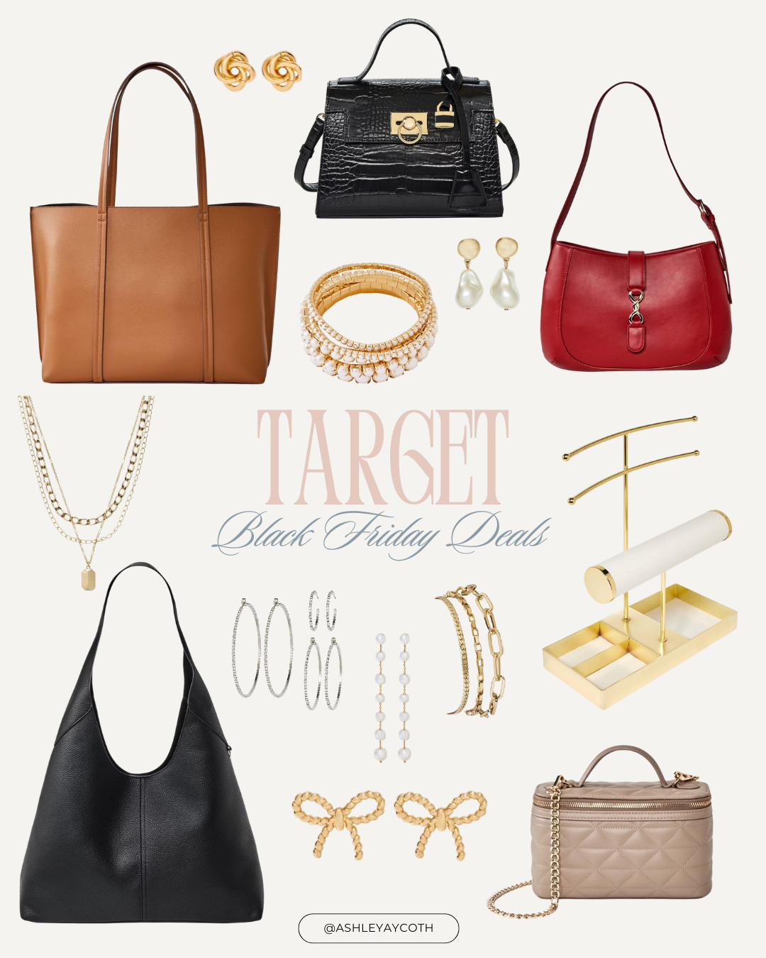 Today Only Black Friday Deal at Target! 40% off  select Jewelry, handbags, accessories with Target Circle! 

So many great finds for winter outfits!

Target Black Friday, target jewelry, target handbags, purses, black friday deals at target, target sale #blackfriday #target 

 #LTKCyberWeek #LTKHoliday #LTKFindsUnder50