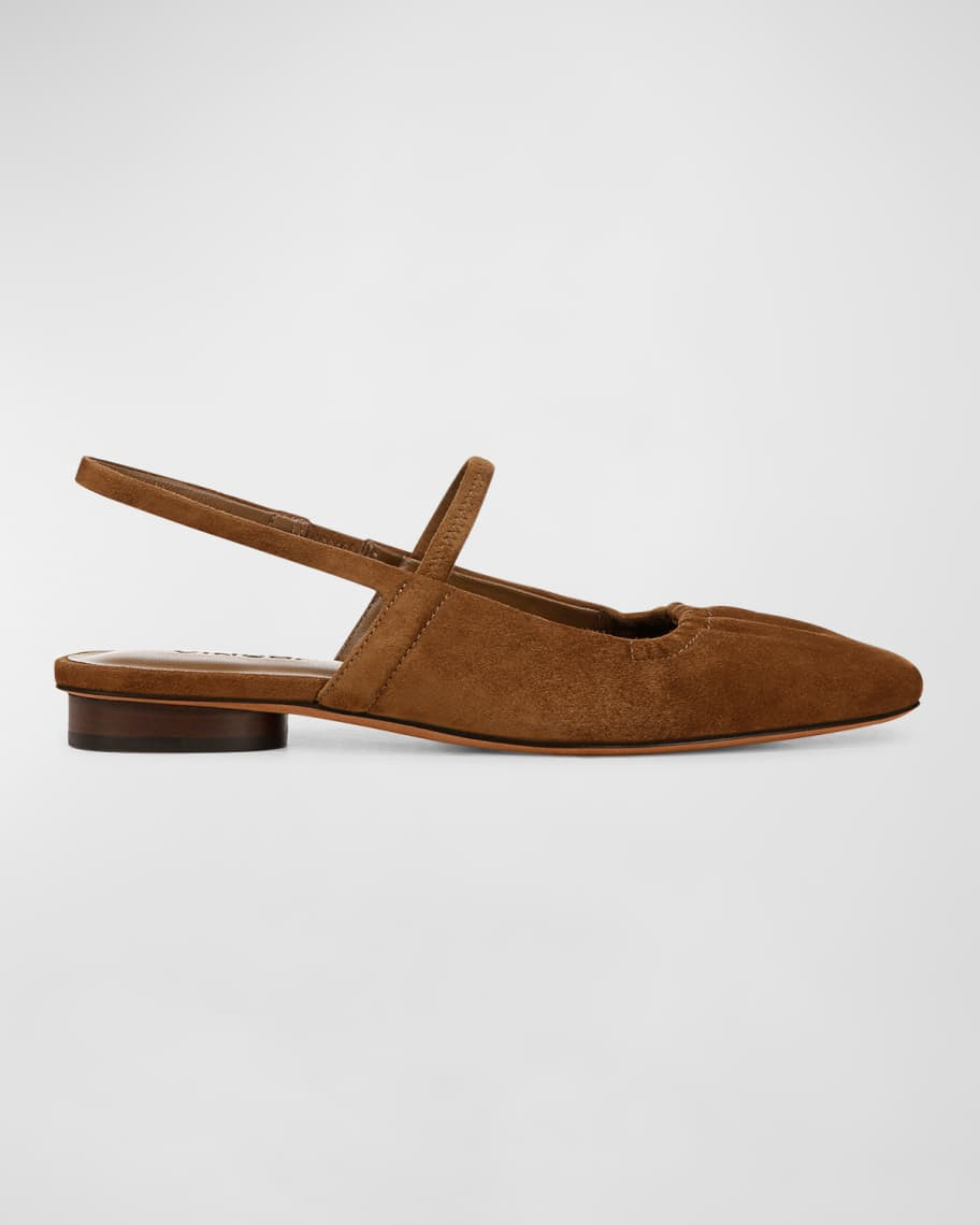 Venice Suede Slingback Ballerina Flats | Neiman Marcus