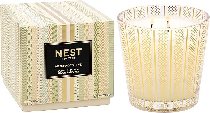 NEST Fragrances 3-Wick Candle- Birchwood Pine , 21.2 oz | Amazon (US)