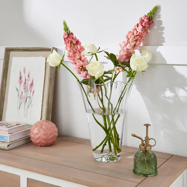 Large Glass Handkerchief Vase | Dunelm (migrated)