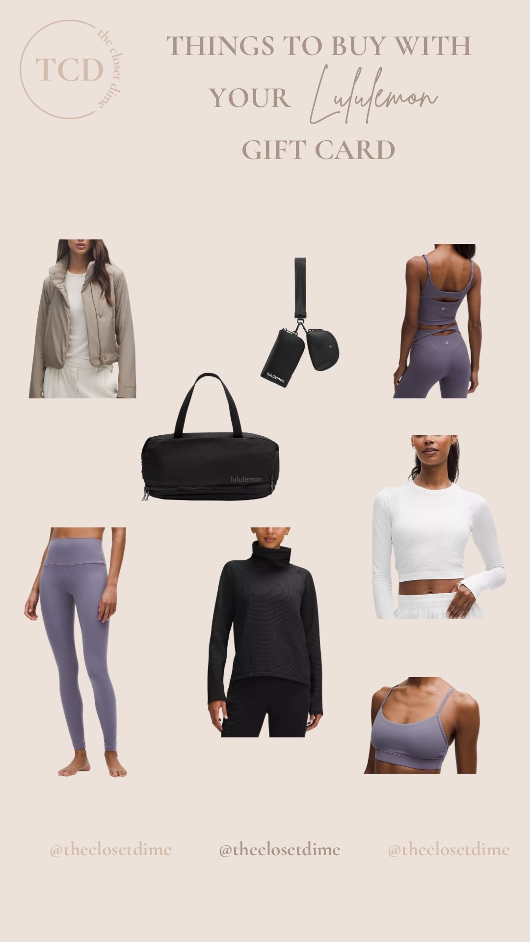 Things to buy with your Lululemon gift card!
New years sales
Holiday finds
#LTKgrwm
#LTKGiftGuide 
#LTKFindsUnder100
#LTKShoppingHaul

#LTKGiftGuide #LTKgrwm #LTKFindsUnder100