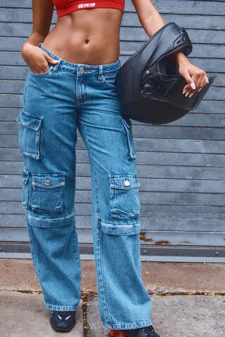 Low Rise Wide Cargo Jean | Garage Clothing