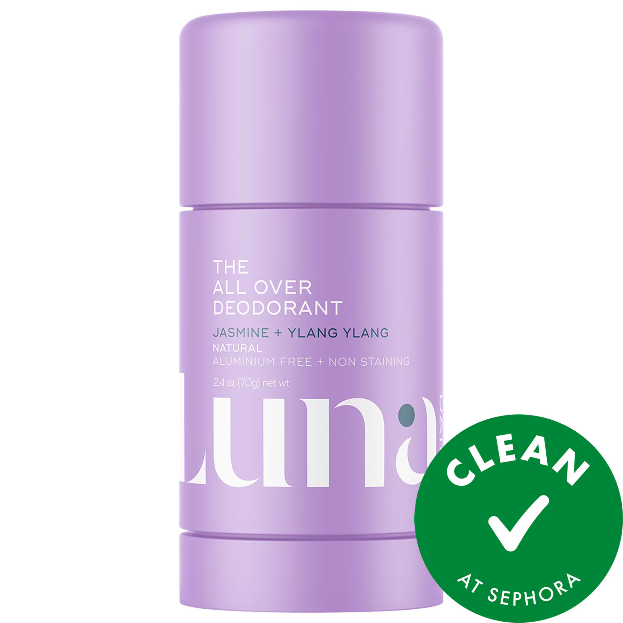 Luna Daily The All Over Deodorant- Extra-strength, Natural, Non-Staining, Aluminum Free, Body Deodorant Stick 2.4 oz/70 g | Sephora (US)